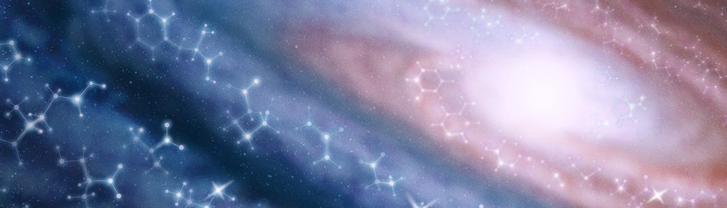 This celestial scene represents the work by Savani et al. to track the constellation of metabolites that contribute to cellular nitrogen metabolism. Artwork by Melissa Logies.